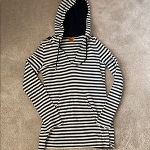 TORY BURCH Navy Striped Long sleeve Pullover